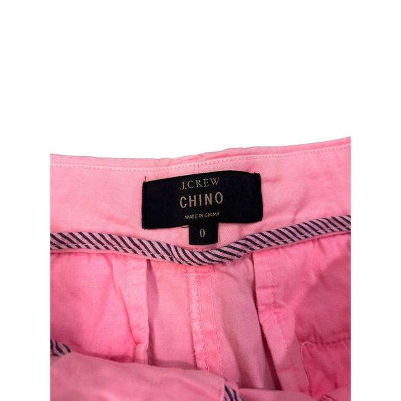 (SOLD)J Crew Size 0 Weathered Chino Shorts Fluorescent Pink Cotton Classic - Picture 4 of 6